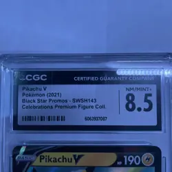 Pokemon Pikachu V SWSH143 Sword & Shield Promo Holo CGC 8.5 English - Image 2