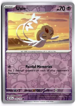 Pokemon TCG Uxie 078/191 SV08: Surging Sparks Common Reverse Holo - Image 1