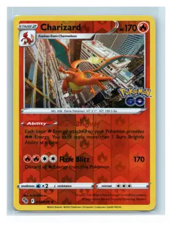 Charizard Reverse Holo 010/078 Holo Rare 2022 Pokemon GO NM - Image 1