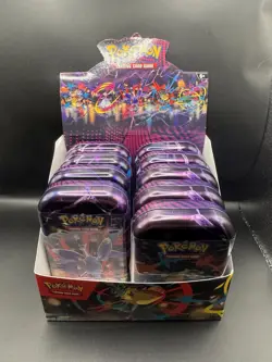 Pokemon Mega Heroes Mini Tin Display (9 Tins) Factory Sealed Tins - Image 1