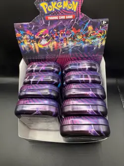 Pokemon Mega Heroes Mini Tin Display (9 Tins) Factory Sealed Tins - Image 2
