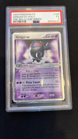 Pokemon Gengar ex EX Fire Red & Leaf Green Holo Ultra Rare #108 PSA 5 - Image 1