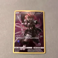 Pokemon Armored Mewtwo Promo Holo SM228 SM 120 HP Psychic Raid Basic - Image 3
