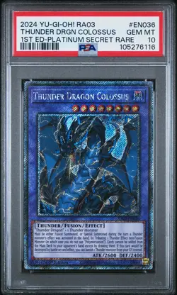 2024 YU-GI-OH! RA03-QUARTER CENTURY BONANZA THUNDER DRAGON COLOSSUS PSA 10 - Image 1