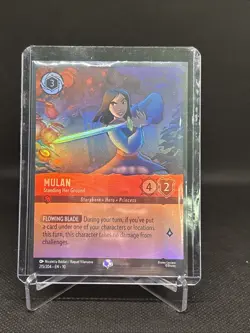 Disney Lorcana Whispers In The Well Mulan Standing Her Ground Epic Foil NM #215 - Image 1
