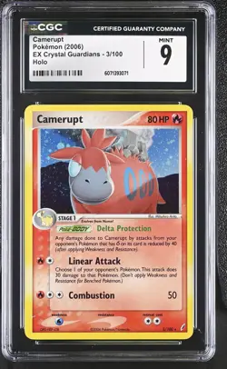 CGC 9 MINT Camerupt 2006 EX Crystal Guardians 3/100 Holo Pokemon Card - Image 1