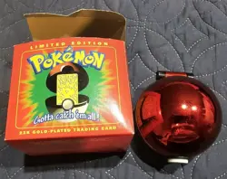 Pokemon Togepi 1999 23K Gold Plated Trading Card Original Packaging Red - Image 2