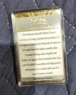 Pokemon Togepi 1999 23K Gold Plated Trading Card Original Packaging Red - Image 5