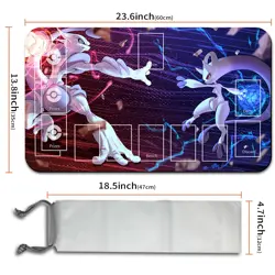 NEW Pokemon Playmat with Card Zones Free Bag Rubber Playmat Compatible Pokemon - Image 2