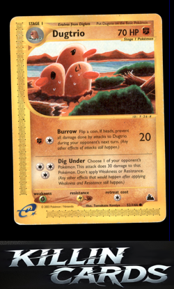 Dugtrio 052/144 Pokemon Common Skyridge Card LP - Image 1