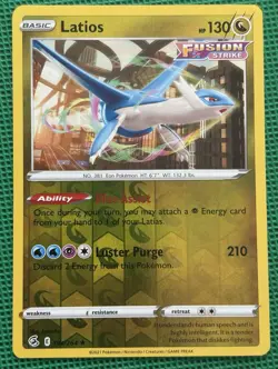 [NM] Latias 193/264 Rare SWSH08: Fusion Strike Reverse Holo Pokemon Card - Image 1