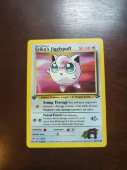 Pokemon TCG Erika's Jigglypuff 1st Edition Gym Challenge 69 Regular Common - Image 1
