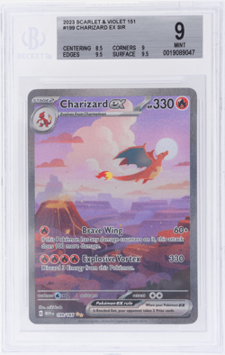2023 Pokemon SV 151 Charizard Ex Special Illustration Rare #199 BGS 9 - Image 1