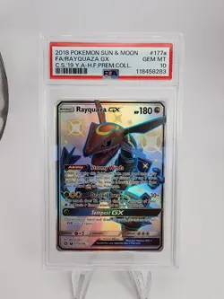 Pokemon Rayquaza GX 177A/168 Full Art Alternate Art Holo Promo PSA 10 2018 - Image 1