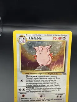 Vintage 1999 Pokemon TCG Jungle Unlimited Clefable Holo 1/64 MP - Image 3
