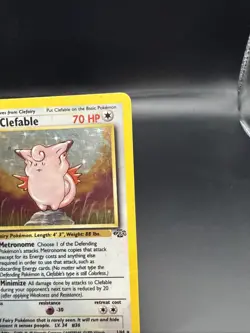 Vintage 1999 Pokemon TCG Jungle Unlimited Clefable Holo 1/64 MP - Image 4