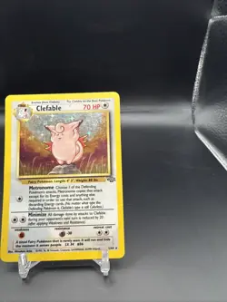 Vintage 1999 Pokemon TCG Jungle Unlimited Clefable Holo 1/64 MP - Image 5