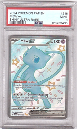 PSA 9 MINT Mew Ex #216 Pokemon TCG Paf En-Paldean Fates - Image 1