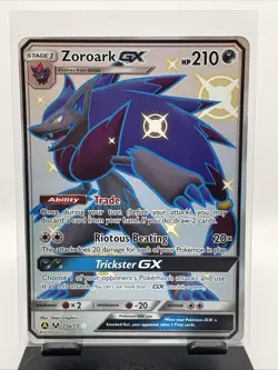 Pokemon TCG Zoroark GX 77a/73 Hidden Fates Full Art Shiny Holo Ultra Rare - Image 1