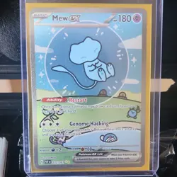 NM+ Pokemon Mew Ex 216/091 SV: Paldean Fates Shiny Ultra Rare Holo, Pack Fresh - Image 1
