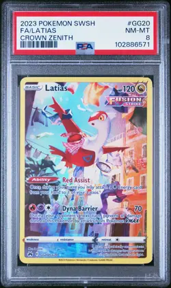 2023 Pokemon Crown Zenith Latias #GG20 PSA 8 - Image 1