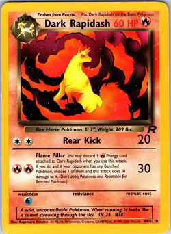 Dark Rapidash 44/82 Team Rocket Pokemon LP Unlimited - Image 1