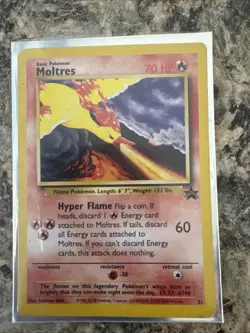 Pokemon Moltres TCG Black Star Promos 21 Regular Promo Non-Holo Card - Image 1