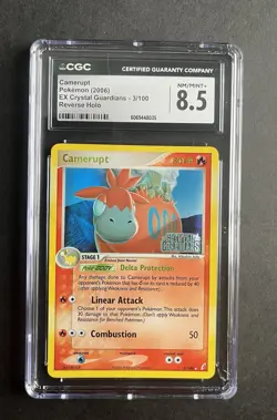 CGC 8.5 MINT Camerupt 2006 EX Crystal Guardians 3/100 Holo Pokemon Card - Image 1