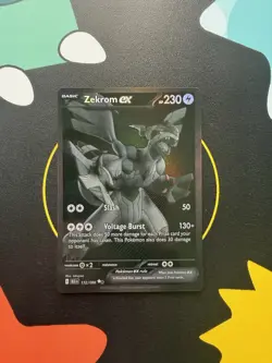 Zekrom - 172/86 - Black Card - Hyper Rare Card - Black Bolt - Pack Fresh - Image 1