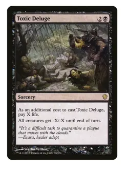 1x MTG Toxic Deluge - C13 Rare! NM Mint! Ships fast - Image 1
