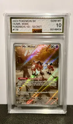 Pokemon TCG Mr. Mime Scarlet & Violet Holo Illustration Card 179/165 - Image 1