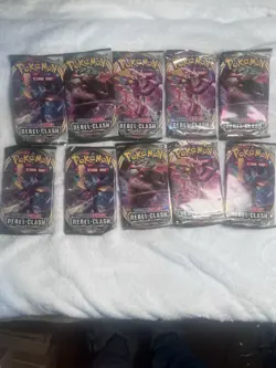 Pokemon TCG Lot Of 10 SWSH Rebel Clash Sealed Booster Packs English - Image 1