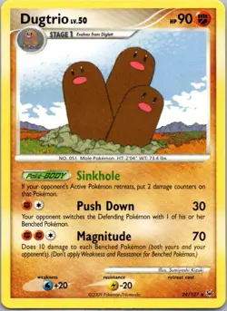 Pokemon TCG Dugtrio 24/127 Platinum NM - Image 1