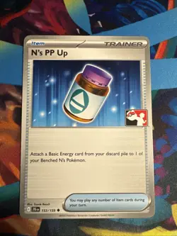 Play! Pokemon Prize Pack Series 7 Journey Together 153/159 N's PP Up - Non-Holo - Image 1