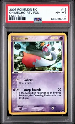 2005 Pokemon Ex Emerald Chimecho Rev Foil Psa 8 - Image 1
