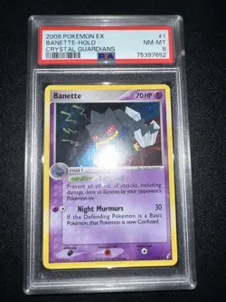 Pokemon TCG Banette EX Crystal Guardians 1/100 Holo Rare PSA 8 NM-MT - Image 1