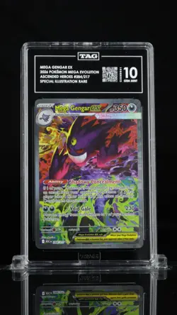 POKEMON ASCENDED HEROES MEGA GENGAR EX SPECIAL ILLUSTRATION RARE TAG 10 #1 GRADE - Image 1