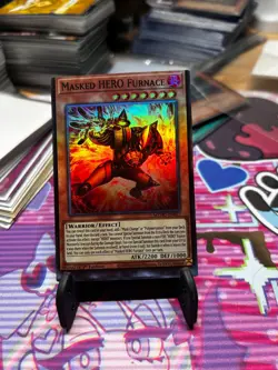 Yugioh Masked HERO Furnace MZMU-EN015 Miscut Error Misprint - Image 1