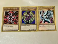 Blue-Eyes White Dragon + Dark Magician + Red-Eyes | Premium Gold Rares | YuGiOh! - Image 1