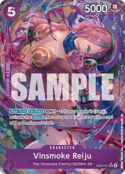 One Piece CCG - EB03 Heroines Edition - EB03-031 - Vinsmoke Reiju SR AA English - Image 1