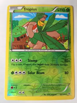 Tropius 12/108 XY Roaring Skies Reverse Pokemon Holo Foil Nice! - Image 1