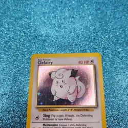 Pokemon TCG Clefairy Base Set 5/102 Holo Rare 40 HP Wizards 1999 Card - Image 3