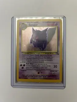 Pokemon Gengar 5/62 Fossil Holo Rare Unlimited 80 HP Psychic Card - Image 1