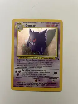 Pokemon Gengar 5/62 Fossil Holo Rare Unlimited 80 HP Psychic Card - Image 2