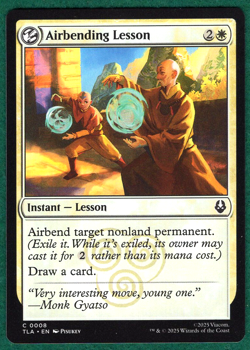 Airbending Lesson - Avatar: The Last Airbender (TLA) #8 - Magic MTG Card - Image 1