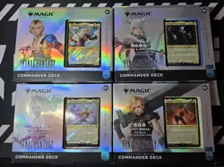 MTG Magic Final Fantasy Set of 4 Collector Commander Decks Factory Sealed - Image 1