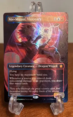 MTG Niv-Mizzet, Visionary (Borderless) (Mana Foil) LP Light Play Foundations FDN - Image 1