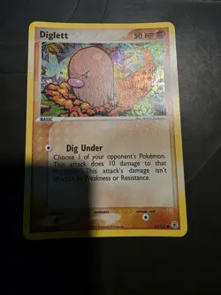 Pokemon TCG Diglett 61/112 Fire Red Leaf Green Reverse Holo - Image 2