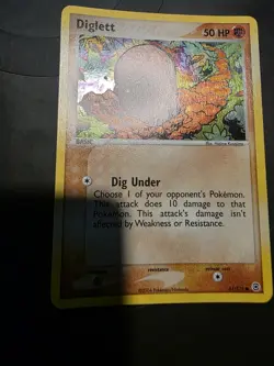 Pokemon TCG Diglett 61/112 Fire Red Leaf Green Reverse Holo - Image 3