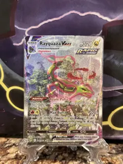 Pokemon Evolving Skies Rayquaza VMAX 218/203 Alt Art Secret Rare LP !READ DESC! - Image 2